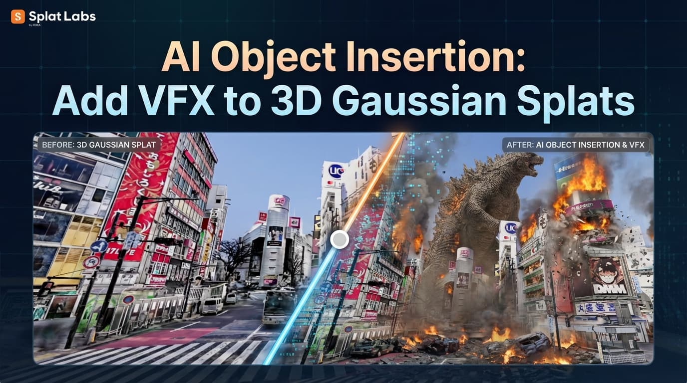 AI Object Insertion: Add VFX to 3D Gaussian Splats