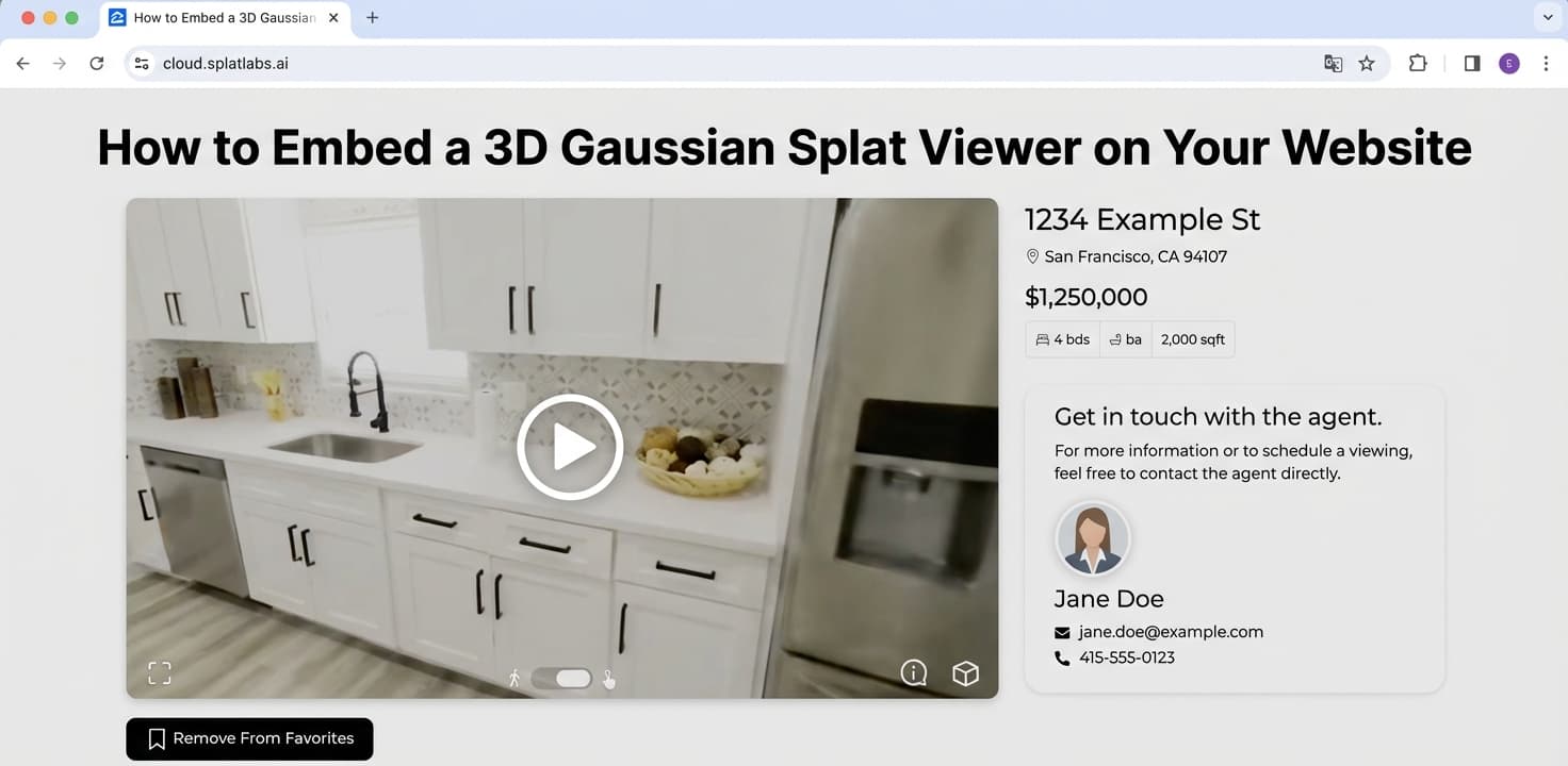 How to Embed a 3D Gaussian Splat Viewer on Your Website | Splat Labs ...