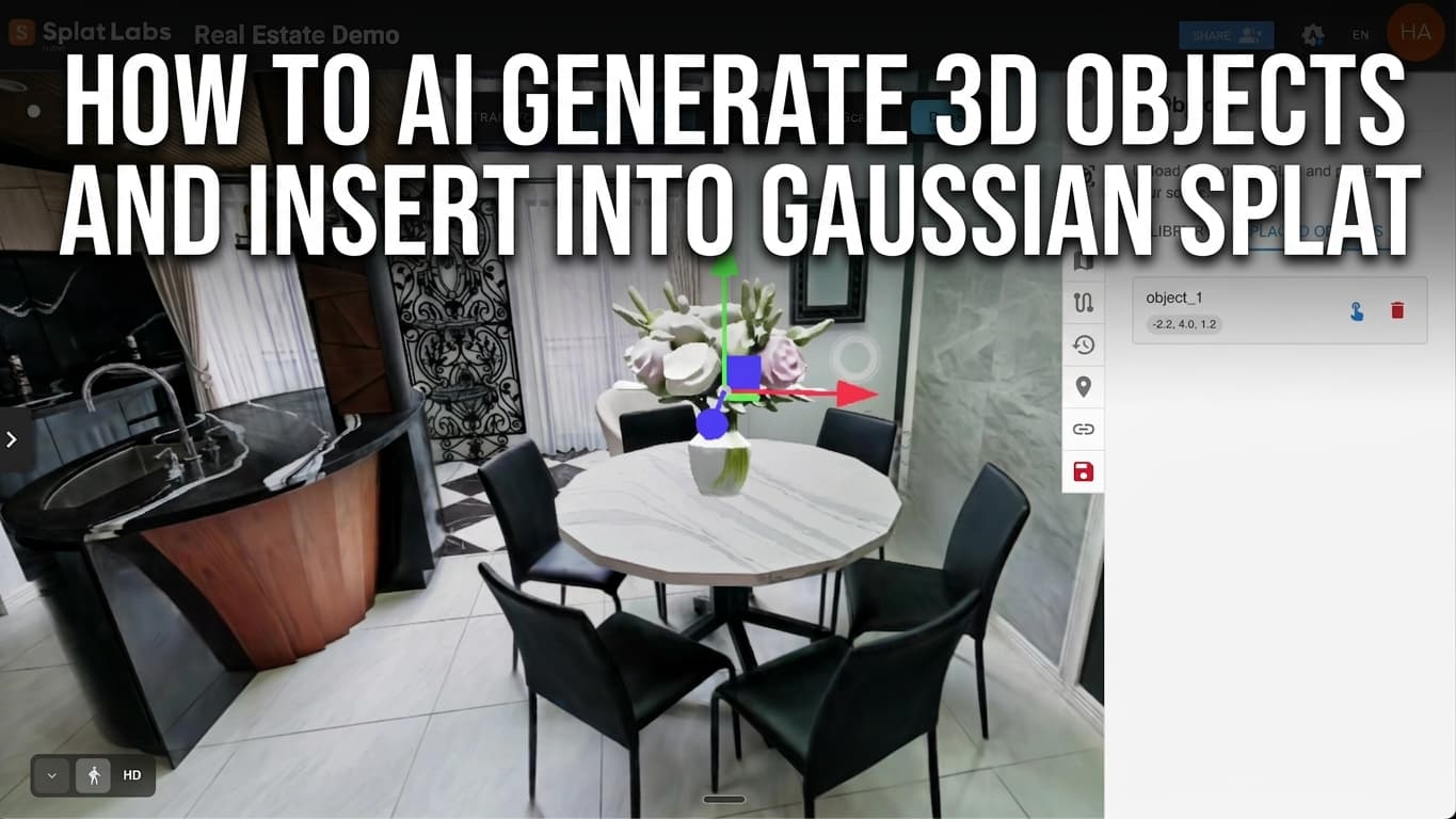 Import GLB 3D Objects Into Gaussian Splats: AI Virtual Staging + Meta SAM Workflow